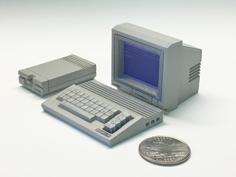 Mini Commore C-64c With 1084 Monitor 3D Printer Model