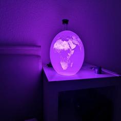 Lithophane – World Map (Ender3 Maximum Dimensions) 3D Printer Model