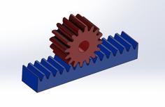 Rack And Pinion Gear Set Example 3D Printer Model