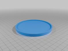 Plain Basic Coasters With Holder 3D Printer Model