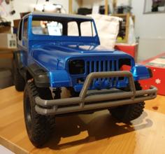 MST CMX CFX Tamiya Jeep YJ Front Bumper Double Tube 3D Printer Model