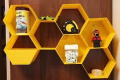 Honeycomb Shelf With Drawers 3D Printer Model