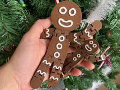 Articulated Gingerbread Man 3D Printer Model