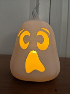 Ghost Pumpkin With Tealight 3D Printer Model