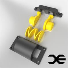 Spring-loaded Latching Mechanism 3D Printer Model