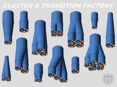 Customizer – Model Rocket Cluster & Transition Factory 3D Printer Model