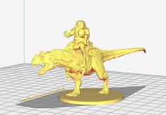 Duergar Dinosaur Rider- Gartokkar, Keeper Of The Flame 3D Printer Model