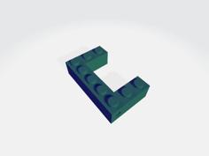 Building Block: Key Holder Letter C 3D Printer Model