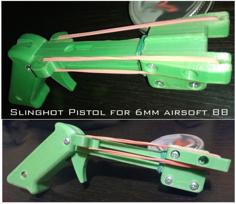 Slinghot Pistol For 6mm Airsoft BB 3D Printer Model