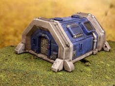 Sci-fi Barracks Bunker 28mm 3D Printer Model