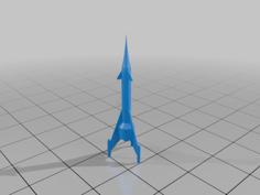 Old Style SciFi Rocket Ship 3D Printer Model