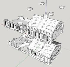 28 Mm Scale Normandy House (combined And Easy To Print) 3D Printer Model