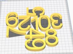 3D Numbers 3D Printer Model