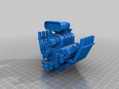 V8 Engine 1:10 Scale 3D Printer Model