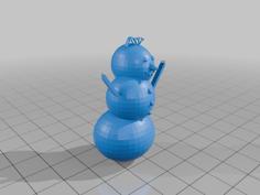 Snowman Ornament 3D Printer Model