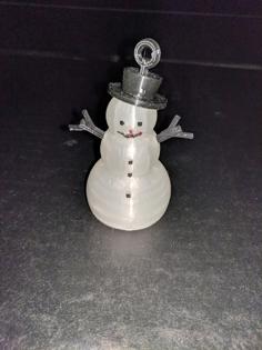 Illuminated Snowman Ornament 3D Printer Model