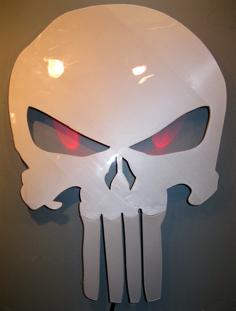 Punisher Skull Wall Hanging Decoration 3D Printer Model