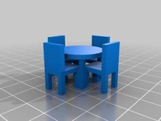 Dining Table (1 Piece) 3D Printer Model