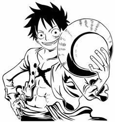 Monkey D. Luffy Stencil 5 3D Printer Model