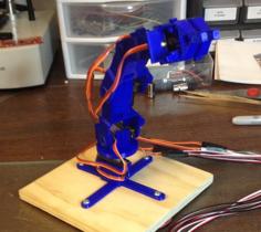 OpenScad Micro Servo Robot Arm Remix Using MG90 Servo’s 3D Printer Model