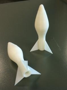 Bi-Carb Powered Rocket 3D Printer Model