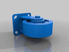 Heavy Duty Rigid Caster Wheel 3D Printer Model