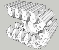 Cadena Oruga Para Tractor 3D Printer Model