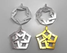 Expandable Pentagonal Pendant/keychain 3D Printer Model