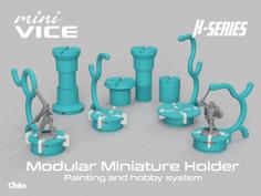 MiniVICE X-Series – Modular Miniature Holder, Painting And Hobby System 3D Printer Model