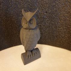 Owl Statue With Magnets In Base 3D Printer Model