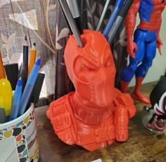 Deadpool Pen/Pencil Holder Bust 3D Printer Model