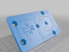 Cabinet Door Hinge Drilling Template V.1 3D Printer Model