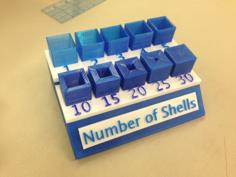 Number Of Shells Display 3D Printer Model