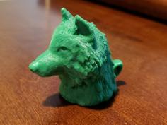 Wolf Head Keychain (Pencil Topper) 3D Printer Model