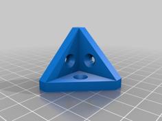 Parametric Corner Bracket With Round Countersunk Holes 3D Printer Model