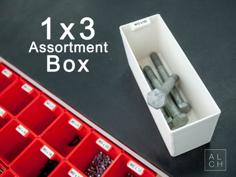 Assortment System Box 1×3 3D Printer Model