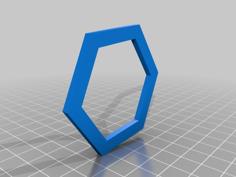 1″ Hexagon “Hexie” Template For Fussy Cutting 3D Printer Model