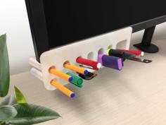 Pen Holder – Monitor Mounted 3D Printer Model