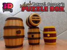 Mini Barrel Cooper’s Puzzle Box 3D Printer Model