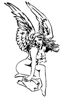 Angel Girl Stencil 6 3D Printer Model