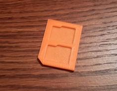 MicroSD To SD Card Case Adapter 3D Printer Model