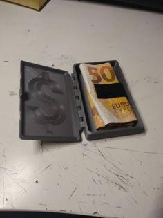 Cash / Banknote Box With Clip 3D Printer Model