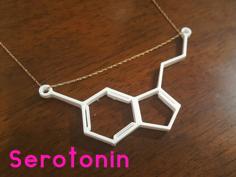 Serotonin Pendant 3D Printer Model