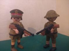 Playmobil Compatible Tommy Guns V2 3D Printer Model