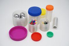 Customizable Container With Knurled Lid 3D Printer Model