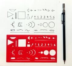 UFS-156 More Electrical Diagrams Stencil Or Template 3D Printer Model