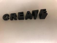 Create Sign Letters 3D Printer Model