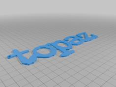 Topaz Sailing Logo Keychain 3D Printer Model