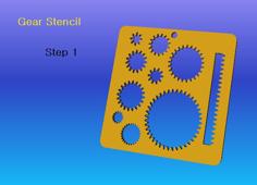 Gear Stencil 3D Printer Model