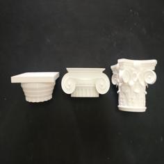 3D4KIDS Exercise: Doric, Ionic, And Corinthian Column 3D Printer Model